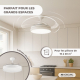 Ventilateur de plafond | 4 pales | 6 vitesses | 3 modes d'éclairage | Lumière LED | Télécommande | Oasis | Mobiclinic - Foto 8