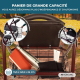 Déambulateur 4 roues | Pliable | Siège et dossier | Aluminium | Panier | Pour personnes âgées | Bordeaux | Prado | Mobiclinic - Foto 7
