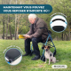 Déambulateur pliant | Siège et dossier | Aluminium | Panier | Pour personnes âgées | Bleu | Prado | Mobiclinic - Foto 5