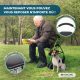 Déambulateur pliable | Siège et dossier | Aluminium | Panier | Pour les personnes âgées | Vert | Prado | Mobiclinic - Foto 5
