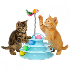 Jeu interactif pour chats | Stimulation sensorielle | Compact | Activité physique | Conception de la tour | Catplay | Mobiclinic