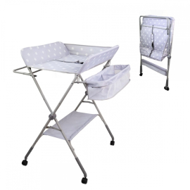 Table à langer | Hauteur réglable | Roues avec frein | Harnais de sécurité | Rangement | Pliable | Zoey | Mobiclinic