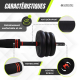 Paire d'haltères 20 kg | Réglable | 4 en 1 | Kettlebell | Barre de connexion | Portable | Mobimax | Mobiclinic - Foto 5