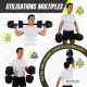 Paire d'haltères 30 kg | Réglable | 2 en 1 | Barre de connexion | Portable | Détachable | Maxifit | Mobiclinic - Foto 4