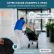 Fauteuil roulant de transit | Pliable | Aluminium | Petites roues | Freins sur poignées | Noir | Neptuno | Mobiclinic - Foto 3