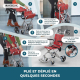 Fauteuil roulant de transfert | Pliant | Aluminium | Freins sur poignées | Carreaux écossais | Neptuno | Mobiclinic - Foto 4