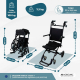 Fauteuil roulant de transit | Pliable | Aluminium | Petites roues | Freins sur les poignées | Noir | Saturno | Mobiclinic - Foto 1