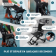 Fauteuil roulant de transit | Pliable | Aluminium | Petites roues | Freins sur les poignées | Noir | Saturno | Mobiclinic - Foto 4