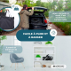 Fauteuil roulant de transit | Pliable | Aluminium | Petites roues | Freins sur les poignées | Noir | Saturno | Mobiclinic - Foto 5