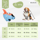 Gilet de sauvetage pour chien | Harnais réglable | Laisse à anneau | Poignée | Aileron décoratif | Sharky | L | Mobiclinic - Foto 4