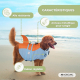 Gilet de sauvetage pour chien | Harnais réglable | Laisse à anneau | Poignée | Aileron décoratif | Sharky | L | Mobiclinic - Foto 11