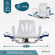Chaise de bain pivotante | Accoudoirs | Dossier | Anatomique | 360º | Acier inoxydable | Lago | Mobiclinic - Foto 1