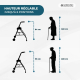 Déambulateur pour personnes âgées | Pliable | Siège | 2 roues | Noir mat | Emérita | Mobiclinic - Foto 3