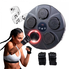 Machine de boxe | 9 modes et vitesses | Comprend des gants | Lumières | Écran LED et Bluetooth | MusicKangu | Mobiclinic