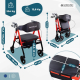 Déambulateur bariatrique | Pliable | Jusqu'à 204 kg | Aluminium | Freins | Roues 360º | Panier | Madeira | Mobiclinic - Foto 2