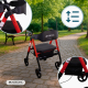 Déambulateur bariatrique | Pliable | Jusqu'à 204 kg | Aluminium | Freins | Roues 360º | Panier | Madeira | Mobiclinic - Foto 3