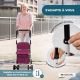 Chariot de courses | 4 roues | Jusqu' a 120 kg | Pliable | Avec sac | Système de freinage | Fuchsia| Coliseum | Mobiclinic - Foto 6
