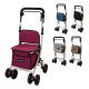 Chariot de courses | 4 roues | Jusqu' a 120 kg | Pliable | Avec sac | Système de freinage | Fuchsia| Coliseum | Mobiclinic - Foto 1