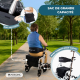 Déambulateur avec repose-pieds | Pliable | Aluminium | Freins sur leviers | Roues 360º | Sac | Porte-canne | Ibiza | Mobiclinic - Foto 5
