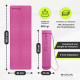 Tapis de yoga | Antidérapant | 181x61x0.6 cm| Flexible | TPE | Lavable | Écologique | Rose |EY-01| Mobiclinic - Foto 2