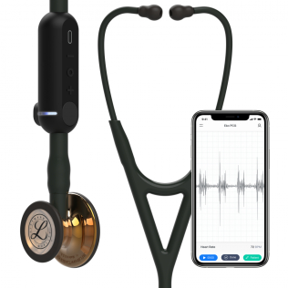 Stéthoscope CORE Digital (EU) | Logiciel Eko | 69 cm | Cloche en cuivre brillant | Littmann