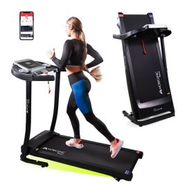 Tapis course pliable |Haut-parleur Bluetooth |12 km/h|Système...