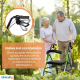 Déambulateur orthopédique | Pliable | Freins à poignée | 4 roues | Siège et dossier | TURIA | Clinicalfy - Foto 14
