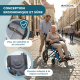 Fauteuil roulant pliable | Manuel | Acier | Repose-pieds pliables | Freins doubles | Siège rembourré | Faraón | Mobiclinic - Foto 6