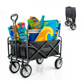 Chariot de transport plage et jardin | Poignée réglable |...