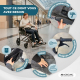 Fauteuil roulant pliable | Dossier et repose-pieds pliables | Léger | Jusqu'à 100 kg | Double freins | Kefren | Mobiclinic - Foto 3