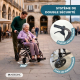 Fauteuil roulant pliable | Dossier et repose-pieds pliables | Léger | Jusqu'à 100 kg | Double freins | Kefren | Mobiclinic - Foto 4