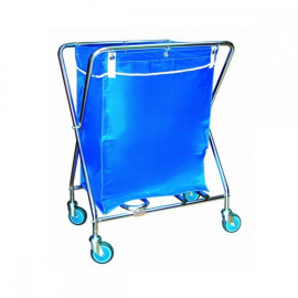 Chariot pliable avec châssis en acier inoxydable et 1 sac