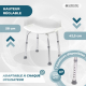 Tabouret salle de bain sans dossier et réglable en hauteur | San Fermín | Mobiclinic - Foto 3