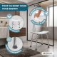Tabouret salle de bain sans dossier et réglable en hauteur | San Fermín | Mobiclinic - Foto 4