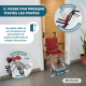 Fauteuil roulant de transfert | Pliant | Aluminium | Freins sur poignées | Carreaux écossais | Neptuno | Mobiclinic - Foto 7