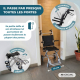Fauteuil roulant de transit | Pliable | Aluminium | Petites roues | Freins sur poignées | Noir | Neptuno | Mobiclinic - Foto 7
