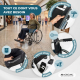 Fauteuil roulant pliable | Grandes roues | Orthopédique | Léger | Júcar | Clinicalfy - Foto 3