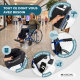 Fauteuil roulant | Pliable | Grandes roues | Léger | Orthopédique | Bleu | Alcázar | Mobiclinic - Foto 2