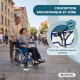 Fauteuil roulant | Pliable | Grandes roues | Léger | Orthopédique | Bleu | Alcázar | Mobiclinic - Foto 4