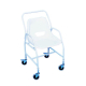 Chaise de douche | 4 roues avec freins | Acier inoxydable | Barre de poussée arrière | Accoudoirs - Foto 1