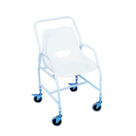 Chaise de douche | 4 roues avec freins | Acier inoxydable |...