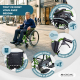Fauteuil roulant pliable | Aluminium | Dossier divisé | Accoudoirs pliants | Vert | Bolonia | Mobiclinic - Foto 2