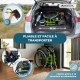 Fauteuil roulant pliable | Aluminium | Dossier divisé | Accoudoirs pliants | Vert | Bolonia | Mobiclinic - Foto 3