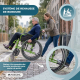 Fauteuil roulant pliable | Aluminium | Dossier divisé | Accoudoirs pliants | Vert | Bolonia | Mobiclinic - Foto 5