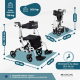 Déambulateur avec repose-pieds et dossier | Pliable | Aluminium | Freins | Roues à 360° | Sac | Porte-canne | Ibiza | Mobiclinic - Foto 2