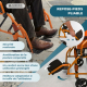 Fauteuil roulant léger | Pliable | Repose-pieds et dossier | Accoudoirs rembourrés | Aluminium | Orange | Pirámide | Mobiclinic - Foto 8