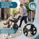 Fauteuil roulant léger | Pliable | Repose-pieds et dossier | Accoudoirs rembourrés | Aluminium | Orange | Pirámide | Mobiclinic - Foto 14