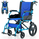 Fauteuil roulant léger | Pliable | Aluminium | Repose-pieds et dossier | Accoudoirs rembourrés | Bleu |Pirámide | Mobiclinic - Foto 1