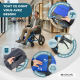 Fauteuil roulant léger | Pliable | Aluminium | Repose-pieds et dossier | Accoudoirs rembourrés | Bleu |Pirámide | Mobiclinic - Foto 2