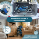 Fauteuil roulant léger | Pliable | Aluminium | Repose-pieds et dossier | Accoudoirs rembourrés | Bleu |Pirámide | Mobiclinic - Foto 6